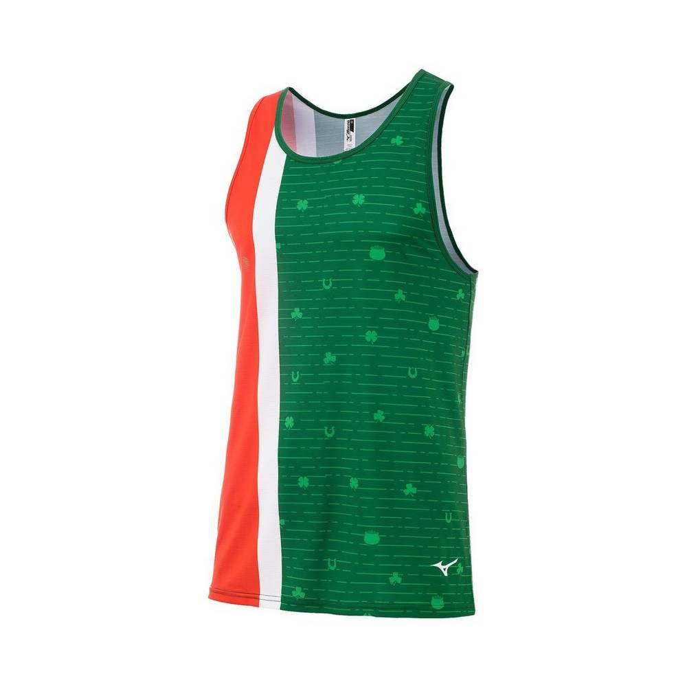 Mens Mizuno Printable Tank Top Green Philippines (ZHOQSA385)